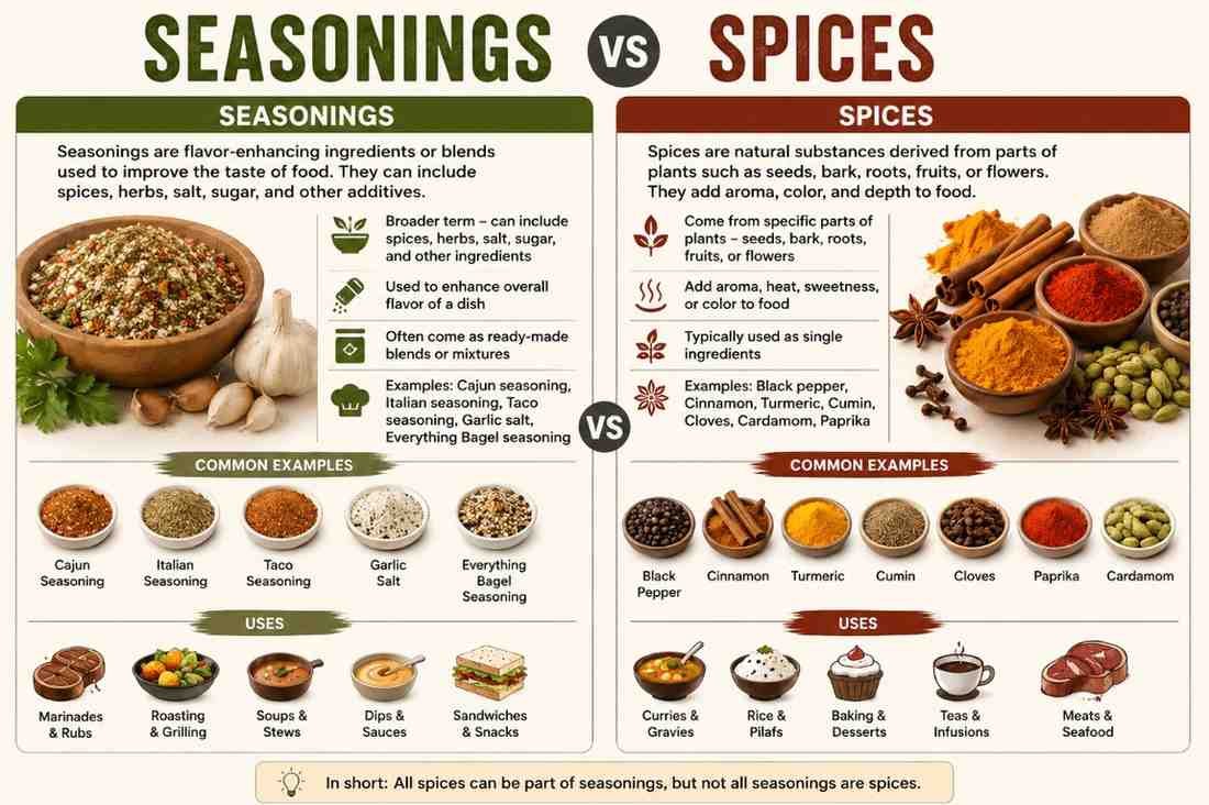Seasonings vs Spices