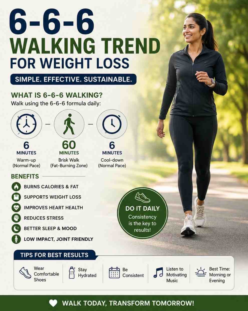 6-6-6 Walking Trend for Weight Loss