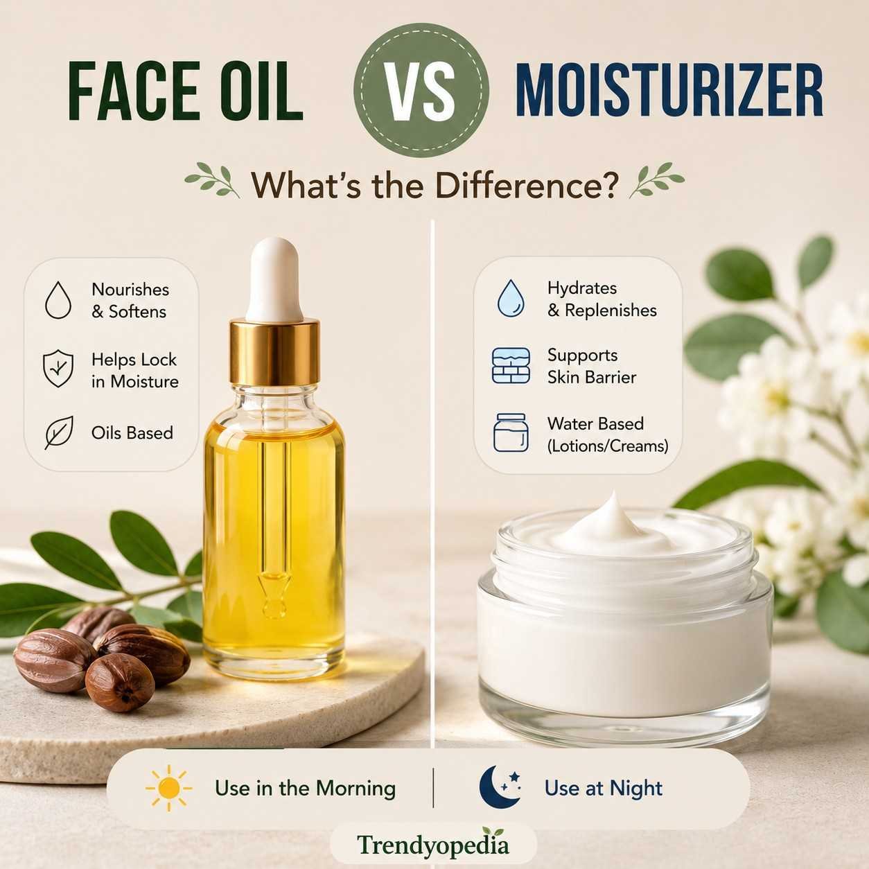 Face Oil vs Moisturizer